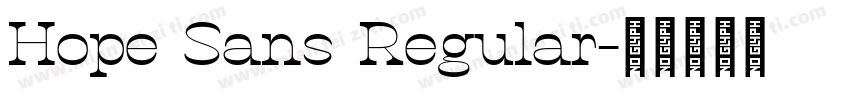 Hope Sans Regular字体转换